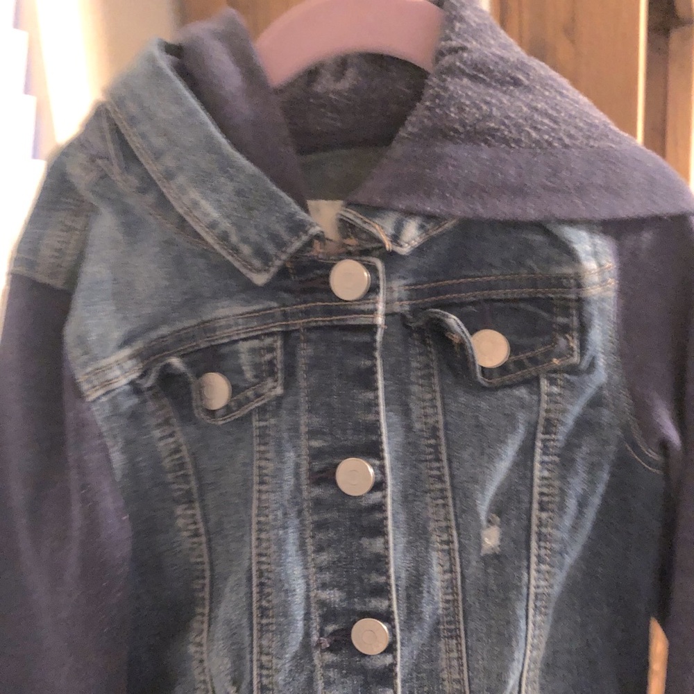 Justice Girl’s Jean Jacket with Hoodie